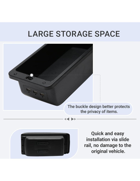 Apoyabrazos Toyota Yaris 2006-2011 Olyrol con 3 Puertos USB
