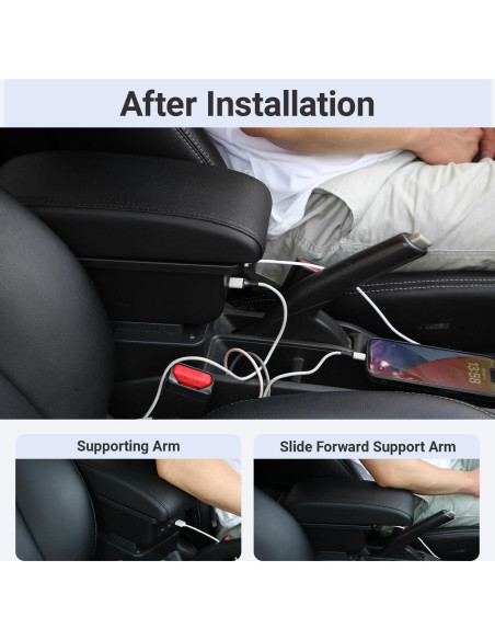 Apoyabrazos Toyota Yaris 2006-2011 Olyrol con 3 Puertos USB