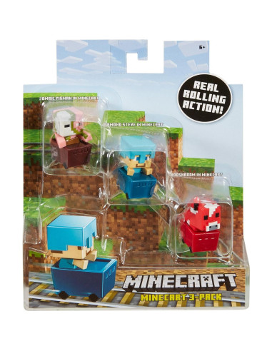 Paquete de 3 Figuras Mini Minecraft Mattel - 103g