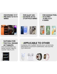 Cargador Tobre 3 en 1 GaN 80W con Cable Retráctil para iPhone 17 2