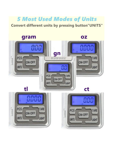 Escala Digital de Cocina WOWOHE 500g Alta Precisión Portátil