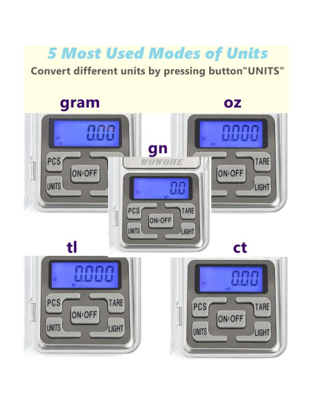 Escala Digital de Cocina WOWOHE 500g Alta Precisión Portátil Escala Digital de Cocina WOWOHE 500g Alta Precisión Portátil