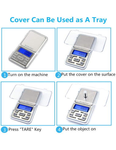 Escala Digital de Cocina WOWOHE 500g Alta Precisión Portátil