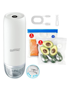 Sellador de Vacío Manual DHSDING - Compacto y Portátil con 10 Bolsas