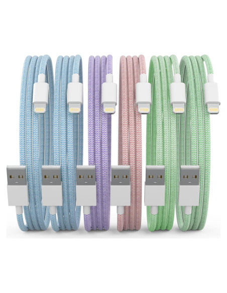 Cargador Rápido USB TIKRO - Paquete de 6 Cables iPhone