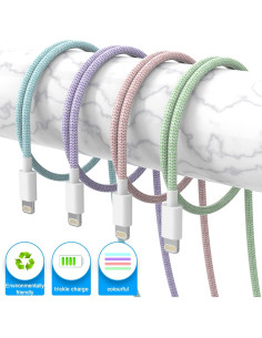 Cargador Rápido USB TIKRO - Paquete de 6 Cables iPhone 2