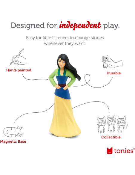 Figurita de Audio Tonies Mulan Disney - 4 Canciones y 1 Historia