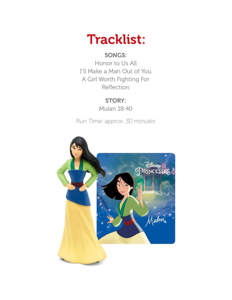 Figurita de Audio Tonies Mulan Disney - 4 Canciones y 1 Historia