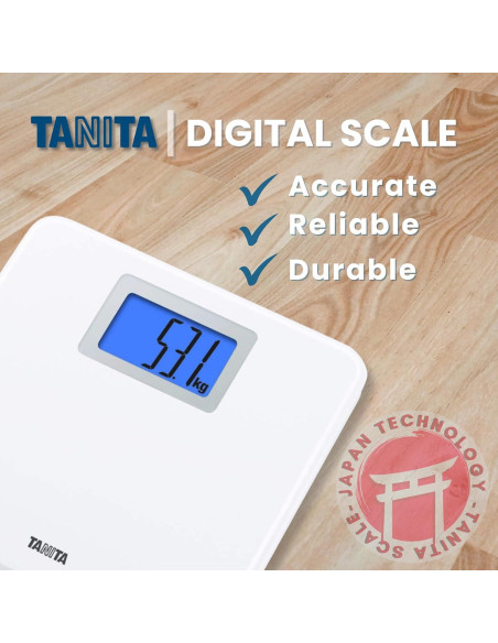 Balanza Digital de Baño Tanita HD-662 Blanca 150 kg LCD