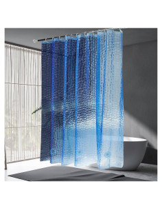 Forro de Ducha EVA LQFMEHOT 72x72cm Azul Impermeable 3D