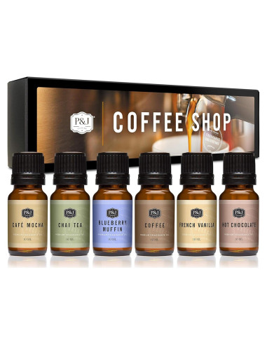 Aceite Aromático P&J Trading Conjunto Cafetería 10ml x6