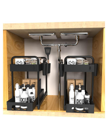 Estante Deslizante Doble Capa Botion para Debajo del Fregadero