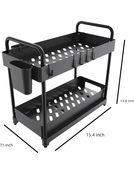Estante Deslizante Doble Capa Botion para Debajo del Fregadero