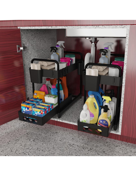 Estante Deslizante Doble Capa Botion para Debajo del Fregadero