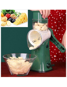 Rallador de Queso Rotatorio ABHILWY 5 en 1 Manual Verde 2