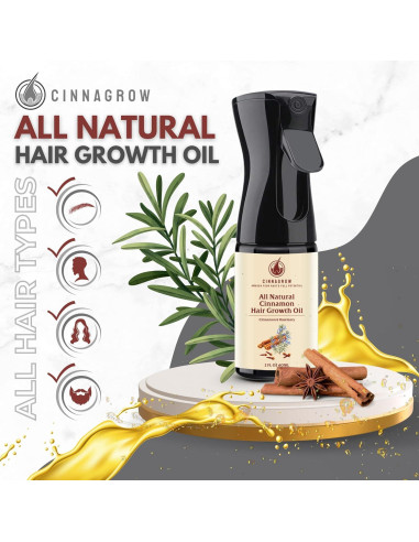 Aceite Natural Cinnagrow para Crecimiento del Cabello 60 ml