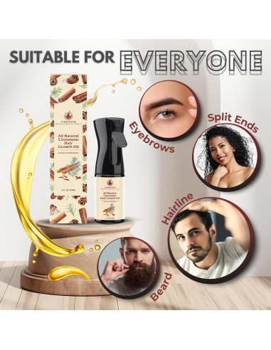 Aceite Natural Cinnagrow para Crecimiento del Cabello 60 ml