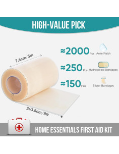 Rollos de hidrocoloide YHOVID 7.62cm x 2.44m para heridas 2