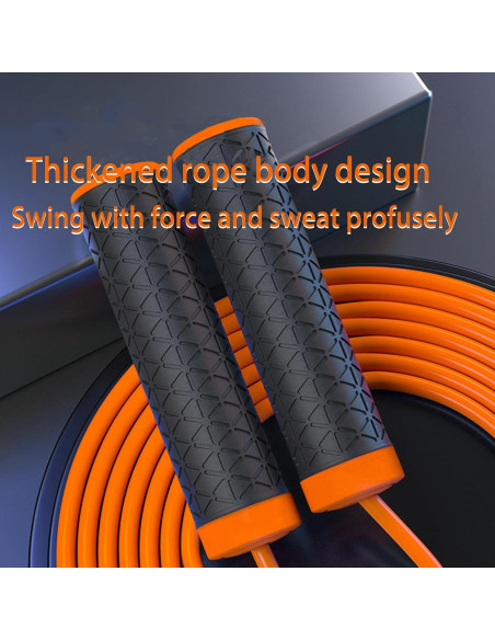 Cuerda de Salto con Peso Ajustable qiyeyeye para Fitness