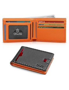 Billetera Slim de Cuero Zitahli con Bloqueo RFID para Hombres