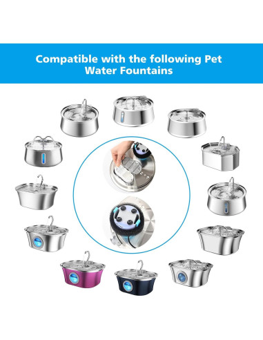 Filtro de agua para gatos Daoxuan - Paquete de 6+6 unidades