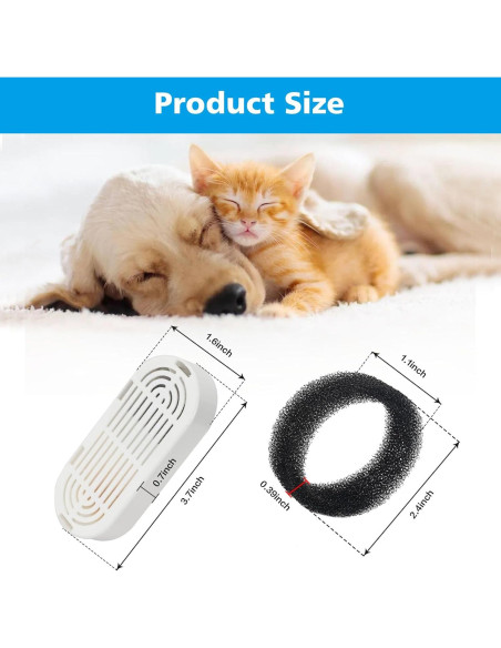 Filtro de agua para gatos Daoxuan - Paquete de 6+6 unidades