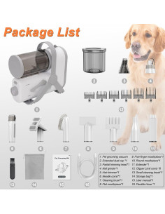 Aspiradora para Acicalamiento de Mascotas Arkyomi 10 en 1 2