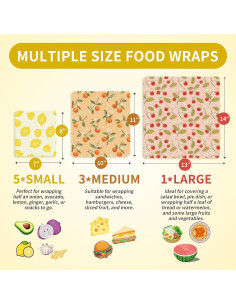 Envolturas de Cera de Abeja Reutilizables 9-Pack Abejawrap 2