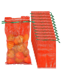 Juego de 10 bolsas de malla reutilizables WYOMER 46x26 cm