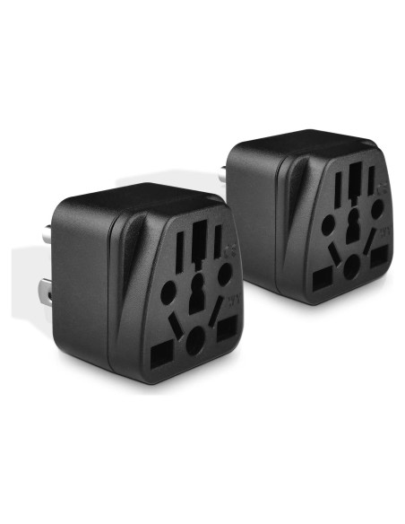 Adaptador de Enchufe de Viaje Universal XGJUCE Tipo B 2 Pcs
