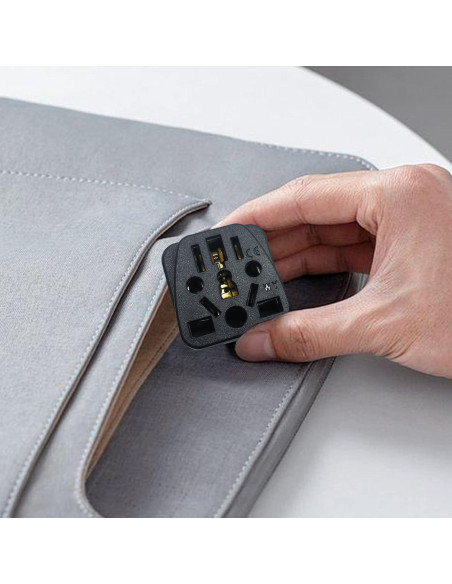 Adaptador de Enchufe de Viaje Universal XGJUCE Tipo B 2 Pcs