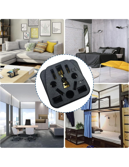 Adaptador de Enchufe de Viaje Universal XGJUCE Tipo B 2 Pcs