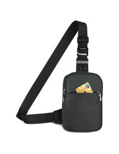 Bolso Cruzado VADOO Mini Sling Antirrobo RFID Unisex Negro