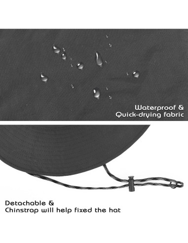 Sombrero de Cubo Impermeable DOCILA para Hombre Gris Urbano