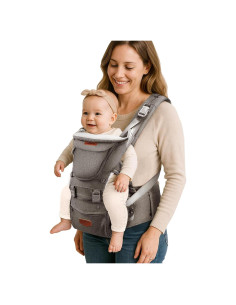 Portabebés Ergonómico SUNVENO 3 en 1 Gris, Soporta 20 kg