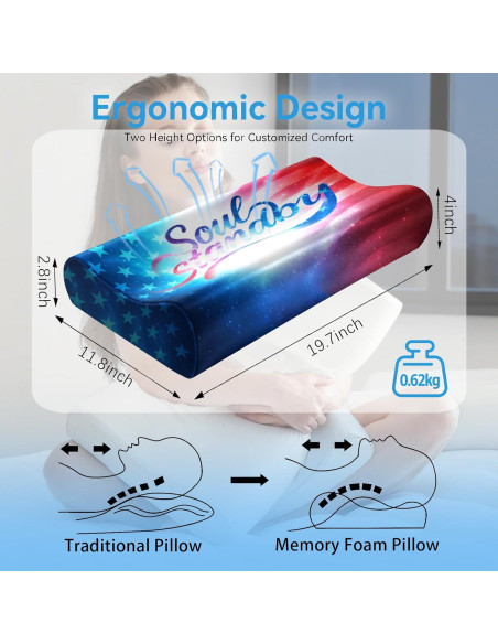 Almohada Ortopédica Cervical Quelindra de Espuma Viscoelástica