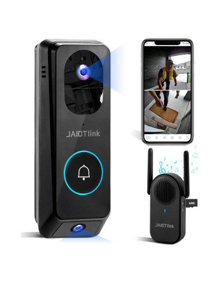 Cámara Timbre Video Inalámbrica 2K JAIOTlink con SD 64GB Cámara Timbre Video Inalámbrica 2K JAIOTlink con SD 64GB