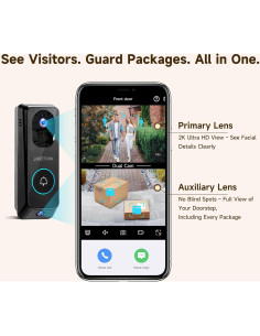 Cámara Timbre Video Inalámbrica 2K JAIOTlink con SD 64GB 2