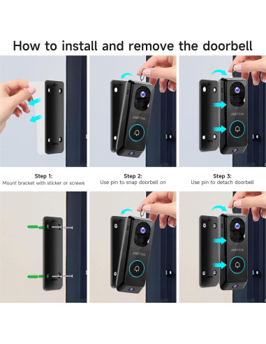 Cámara Timbre Video Inalámbrica 2K JAIOTlink con SD 64GB