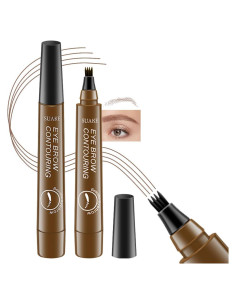 Lápiz de Cejas Kaely 2 Piezas Marrón Claro 4 Puntas Impermeable