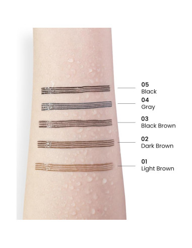 Lápiz de Cejas Kaely 2 Piezas Marrón Claro 4 Puntas Impermeable