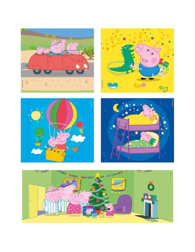 Rompecabezas Infantil 10 en 1 Clementoni Peppa Pig 3-60 Piezas