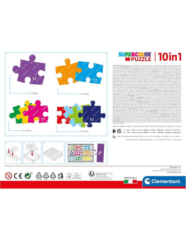 Rompecabezas Infantil 10 en 1 Clementoni Peppa Pig 3-60 Piezas