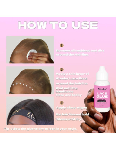 Pegamento Fuerte para Pelucas de Encaje Mstdre 41 g No Tóxico