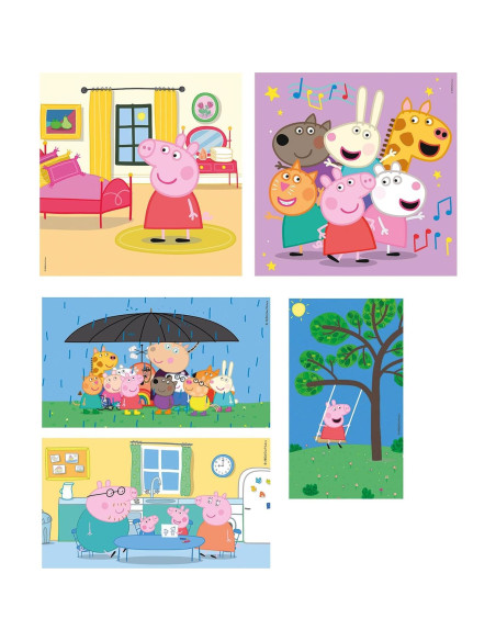 Rompecabezas Infantil 10 en 1 Clementoni Peppa Pig 3-60 Piezas