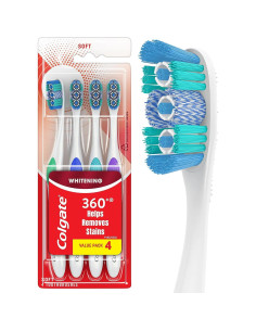 Cepillos de Dientes Colgate 360 Optic White - Paquete de 4 2
