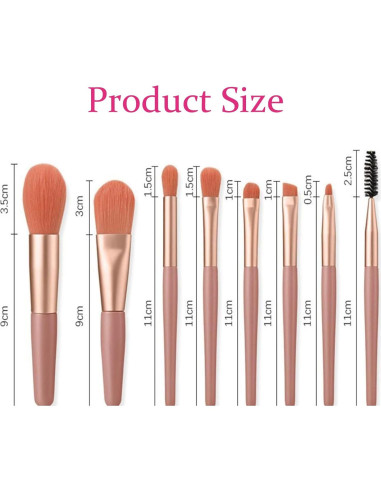 Juego de Brochas de Maquillaje Premium Alplead 8 Piezas