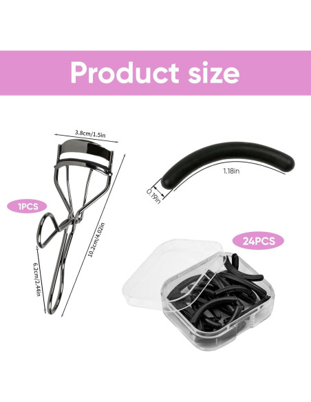 Recargas de Rizadores de Pestañas ZOFLIN - 24 Almohadillas Silicona