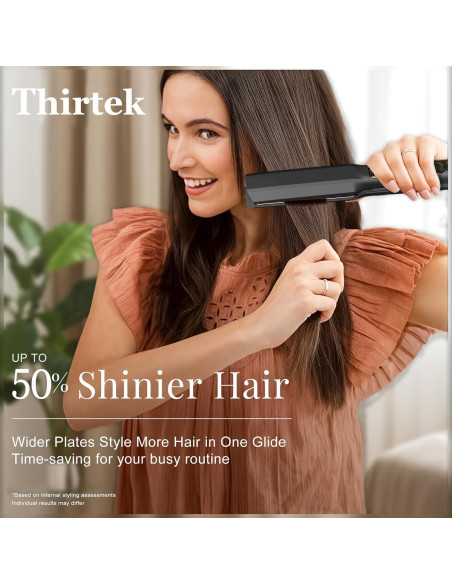 Plancha de Pelo Profesional Thirtek 1.5" Cerámica Titanio LCD