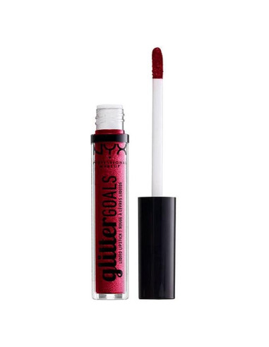 Lápiz Labial Líquido Brillante NYX Glitter Goals Bloodstone 2.83g
